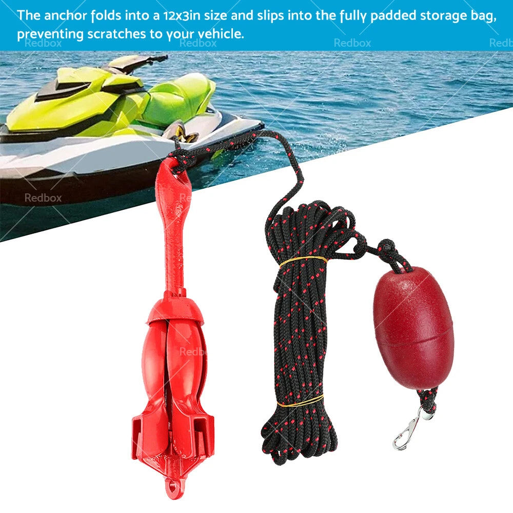 1. 1.5kg Folding Anchor Kit with Bag for Kayaks, Jet Skis, Small Boats