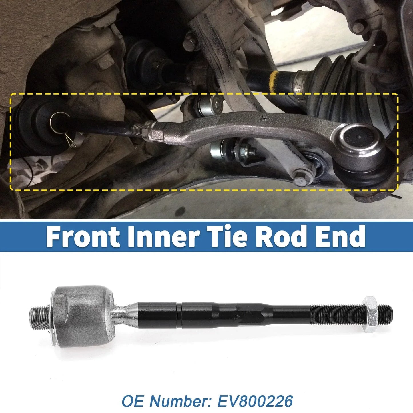 2 x Front Inner Tie Rod End Links for Honda Odyssey (2005-2010)