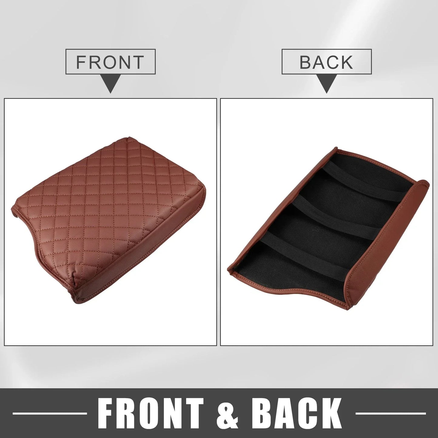 Car Center Console Armrest Cover for Hyundai Palisade (2020-2023) Brown
