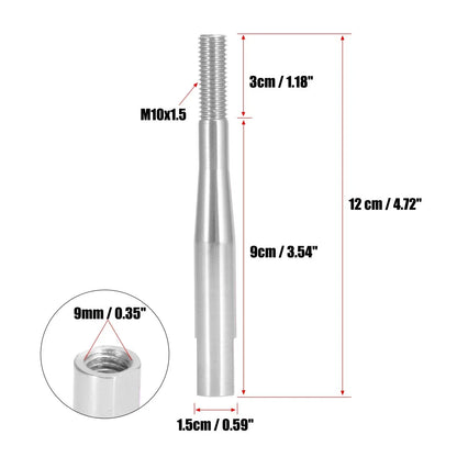 Shift Knob Extender for Honda Civic & Fit M10X1.5 Silver Tone (2006-2023)