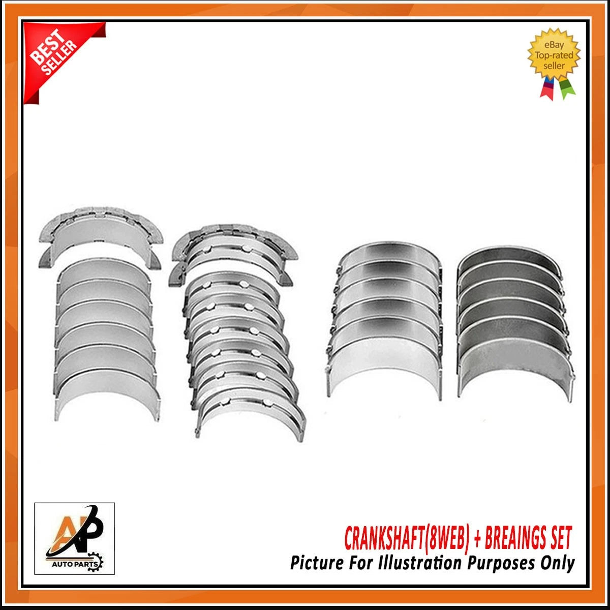 Crankshaft Bearings Set Replacement for BMW N57 3 5 6 7 X3 X4 X5 (2009–2018)