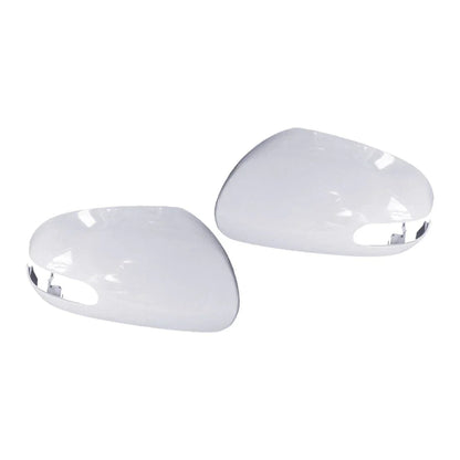 White Left & Right Side Door Mirror Cover Caps for Kia Forte (2009-2012)