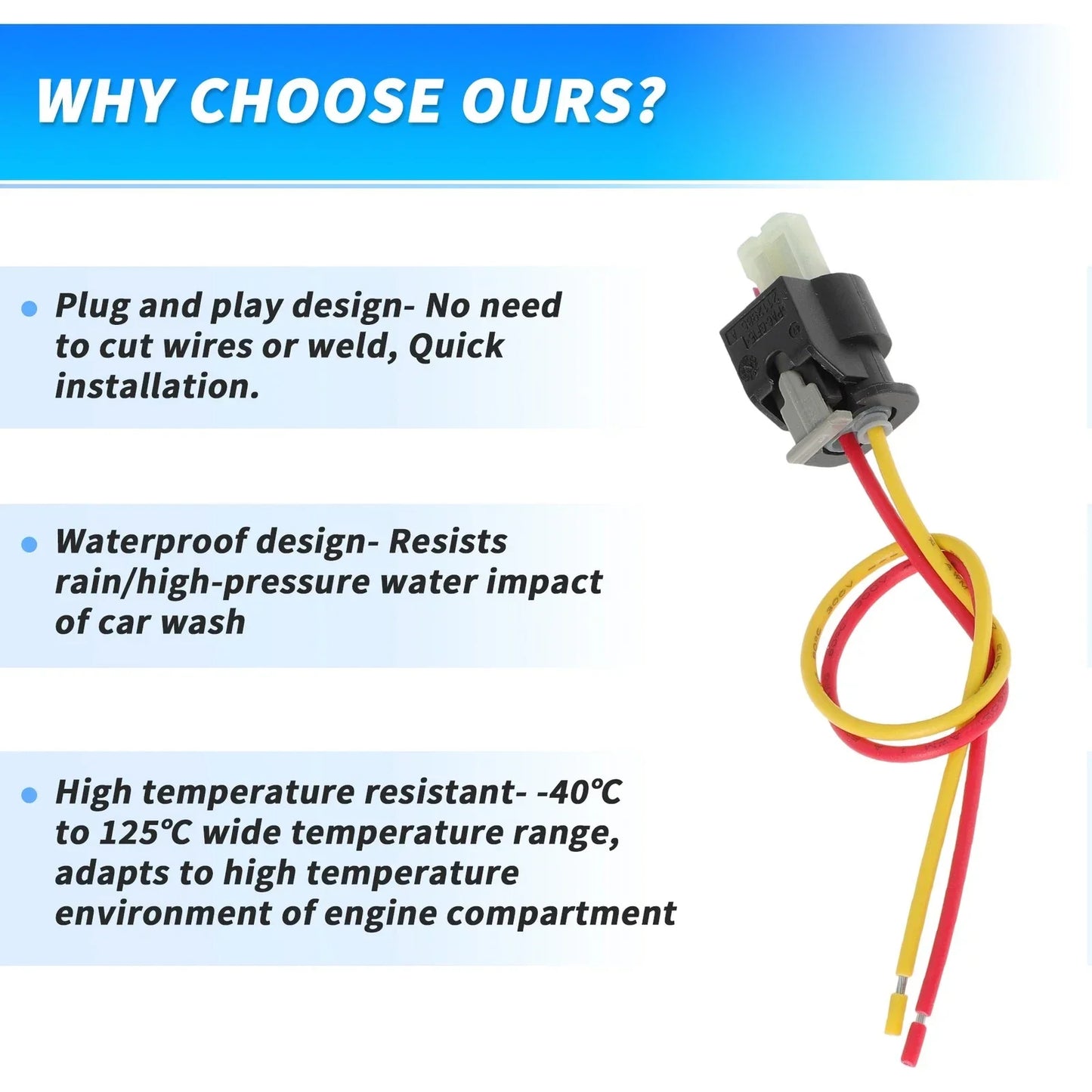 Intake Air Temperature Sensor Connector Kit for Chrysler Jeep ()