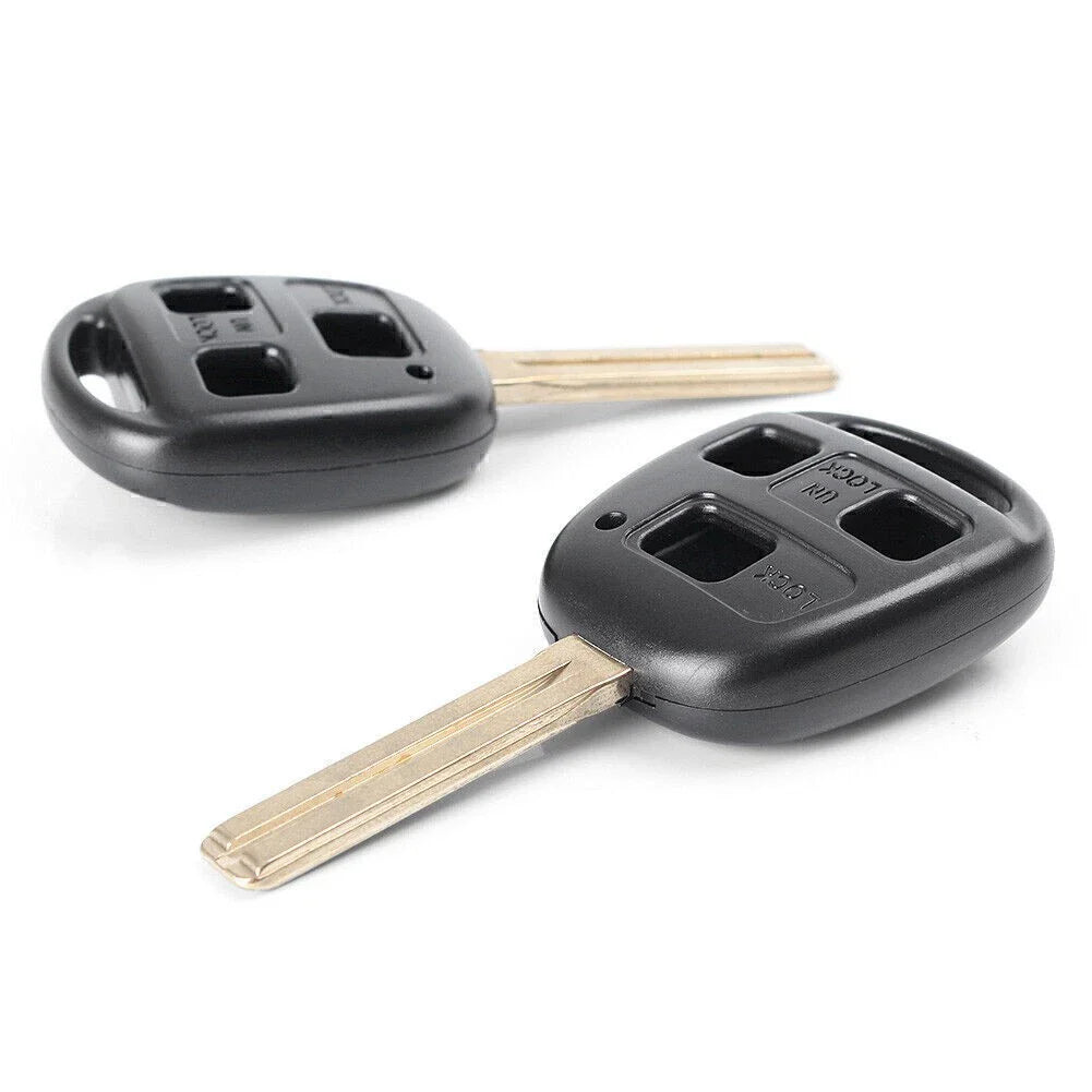 3 x Buttons Replacement Key Fob Shell Case for Lexus Car Black