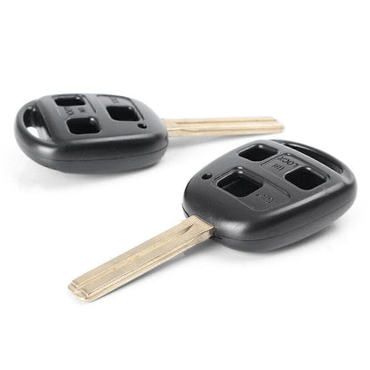 3 x Buttons Replacement Key Fob Shell Case for Lexus Car Black