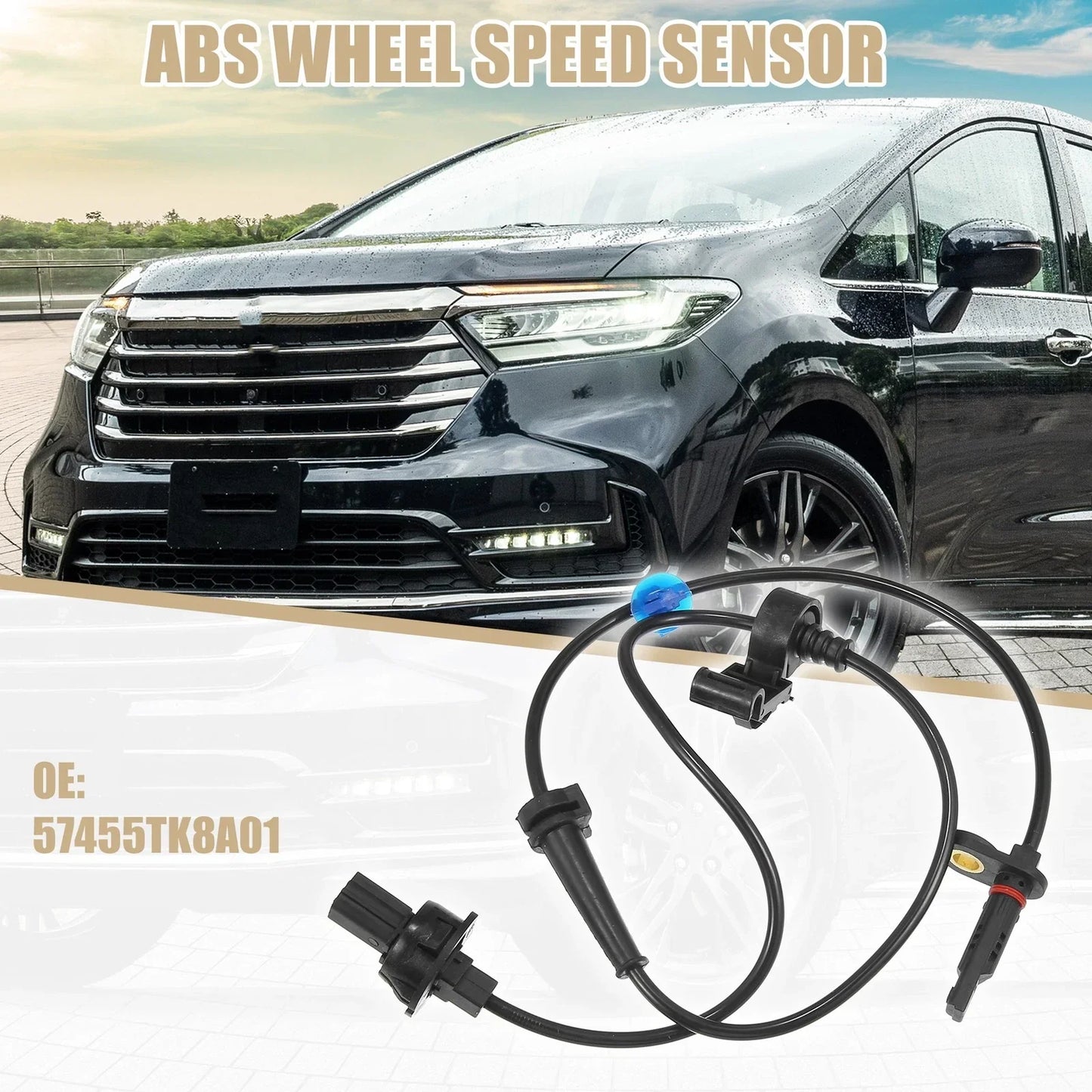 Front Left ABS Sensor for Honda Odyssey 2011-2017 V6 3.5L (2011-2017)
