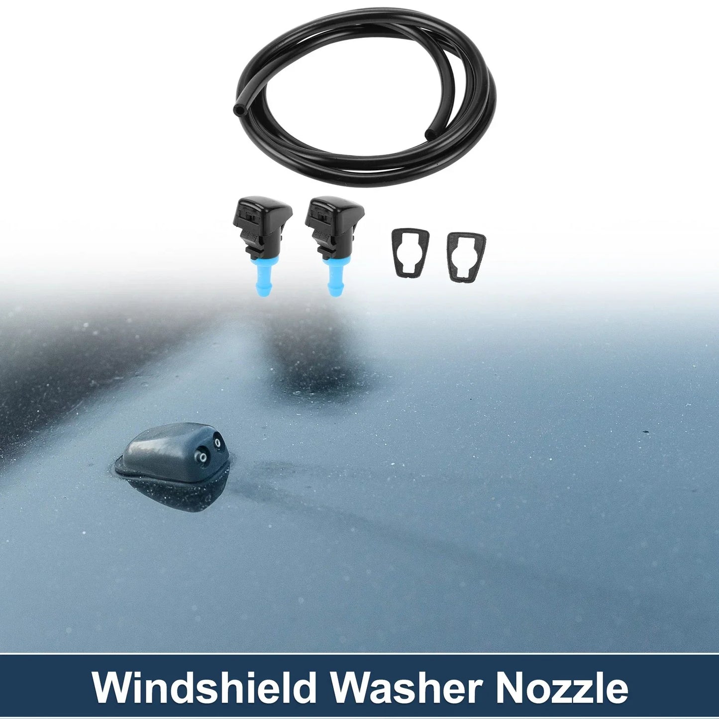 Windshield Washer Nozzle & Gasket, Fluid Hose for Dodge (Fits 2001-2006)