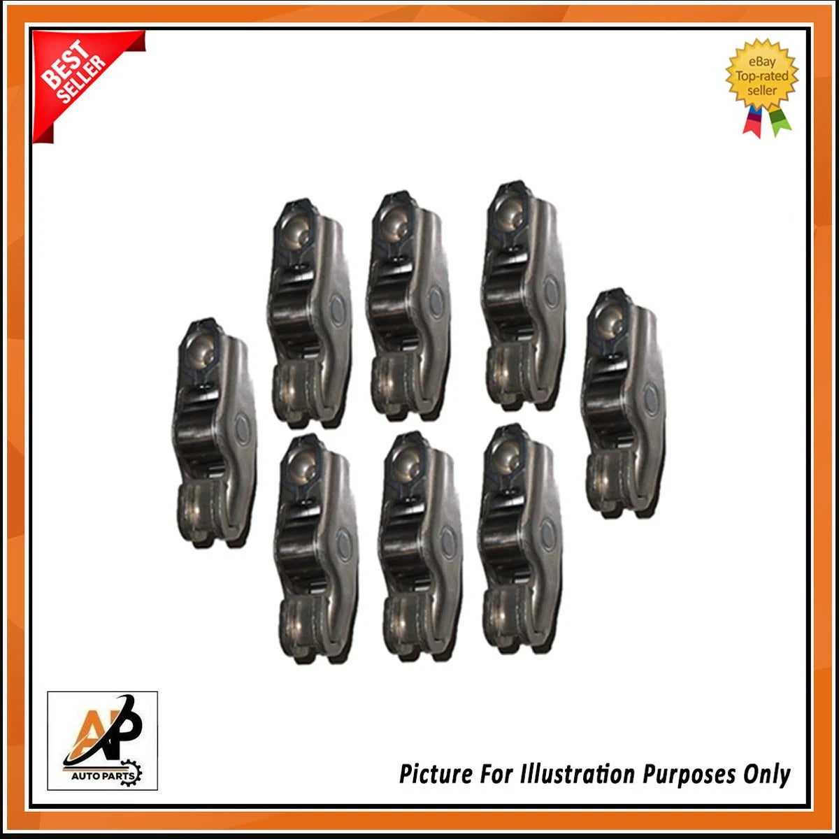 Engine Rocker Arms 8 Piece Replacement Set for Vauxhall Renault 1.6 CDTI (2009–2018)
