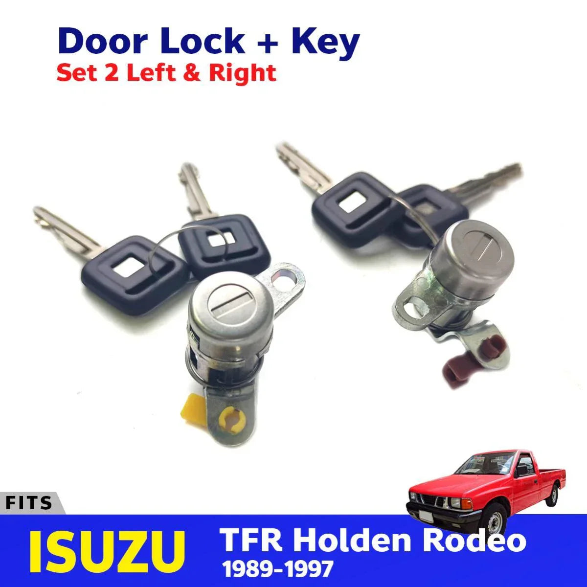 Door Lock Safety Key Set L+R Fits Isuzu TFR Holden Rodeo Pickup UTE 1989-97 D08