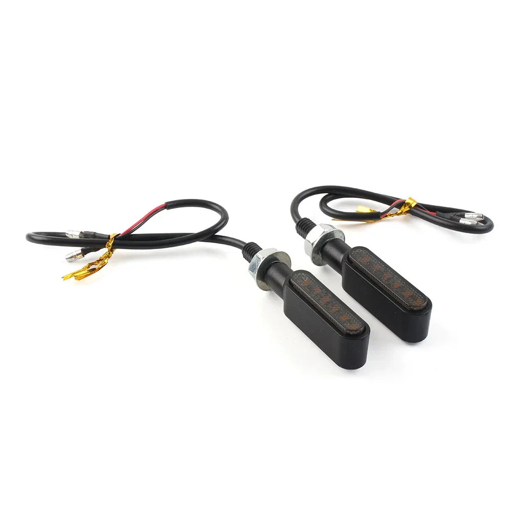 LED Mini Turn Signal Amber Lights for Cafe Racer Bobber