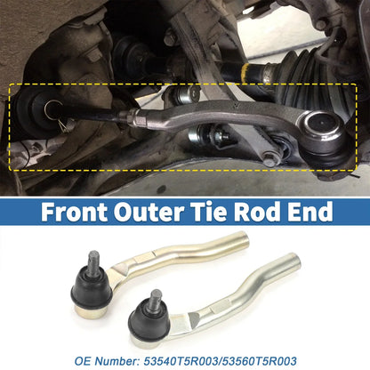 2 x Front Outer Tie Rod Ends for Honda Fit (2015-2020)