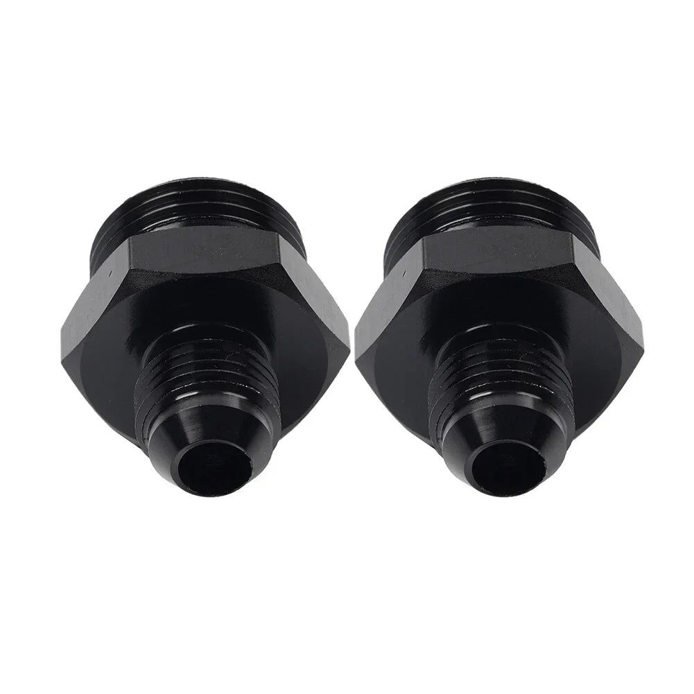 Black Aluminum AN6 Flare to 10AN ORB Male Fitting Adapter w/ O-Rings