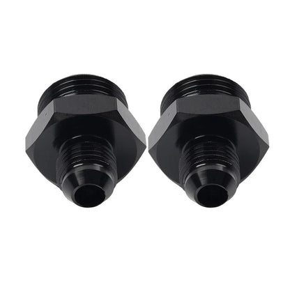 Black Aluminum AN6 Flare to 10AN ORB Male Fitting Adapter w/ O-Rings