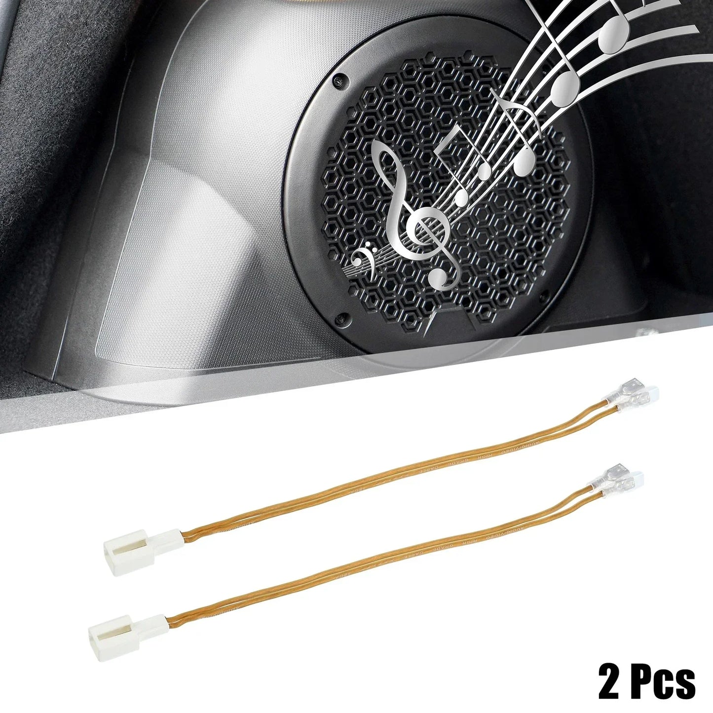 2 x Car Speaker Connector Wire Harness Adapter for Lexus Toyota Camry (2007-2011)