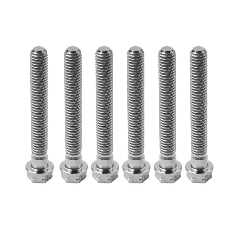 6pcs M8x50mm Titanium Torx Head Flange Screws for Motorcycle Bike