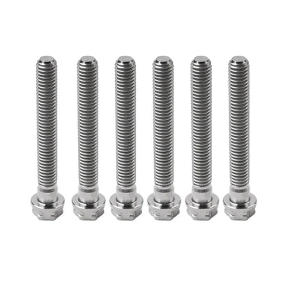6pcs M8x50mm Titanium Torx Head Flange Screws for Motorcycle Bike