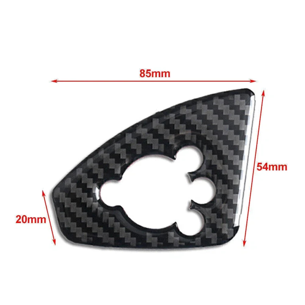 Red Carbon Fiber Door Lock Button Cover Trim for Audi TT TTRS (2008-2014)