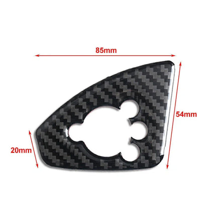 Red Carbon Fiber Door Lock Button Cover Trim for Audi TT TTRS (2008-2014)