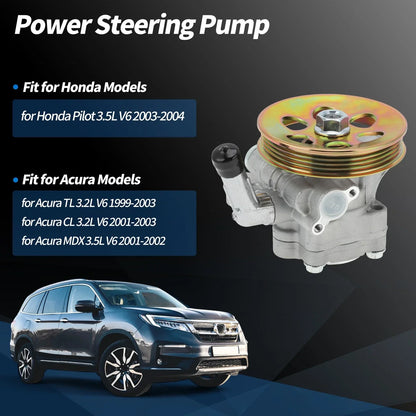 Power Steering Pump w/ Pulley for Honda Pilot (2003-2004) 1 x Unit
