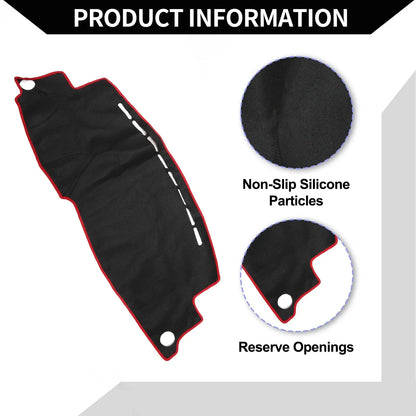 Dashboard Dash Cover Mat for Honda Vezel RU1/2/3/4 RS 2013-2020 Black Red Set