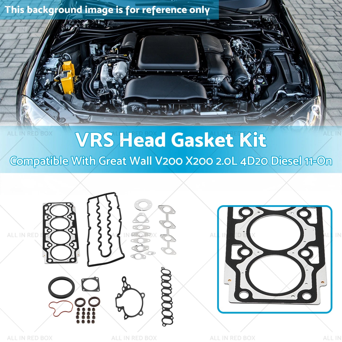 VRS Cylinder Head Gasket Kit for Great Wall V200 X200 4D20 Diesel (11-On)