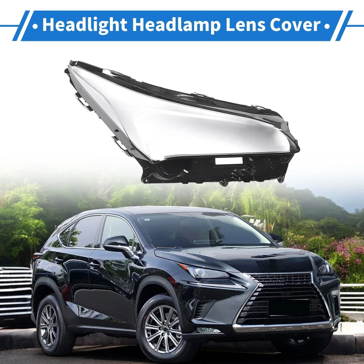 Car Front Right Headlight Lens Cover for Lexus NX200/NX300h (2014-2020)
