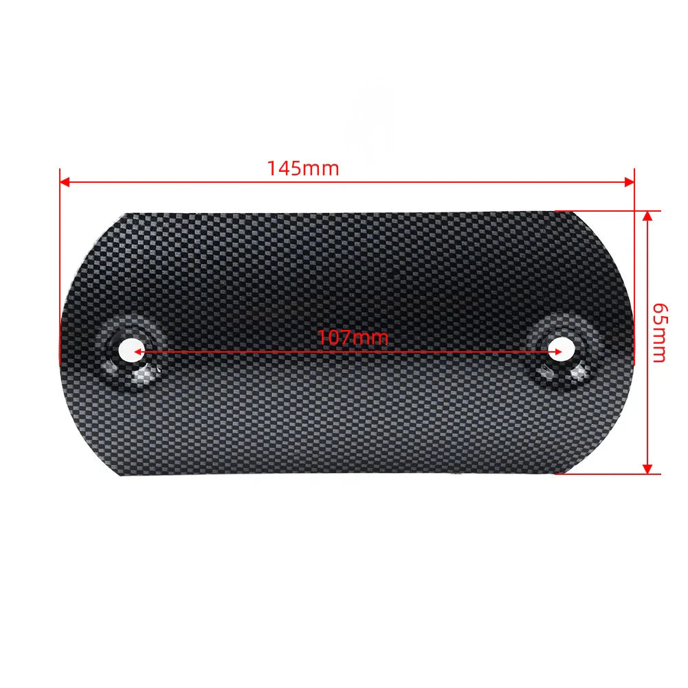 Exhaust Middle Pipe Heat Shield Cover for Motorcycle Muffler Protector Carbon