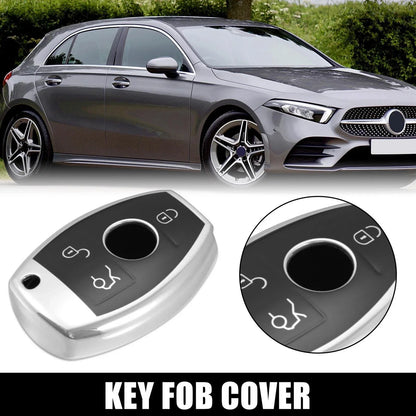 Car Key Fob Cover Remote Case Silver for Mercedes Benz C E S M CLS G