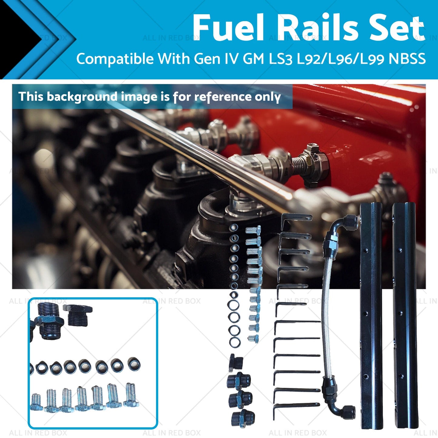 Intake Manifold Fuel Rail Set for GM LS3 L92 L96 L99 (2008-2013)