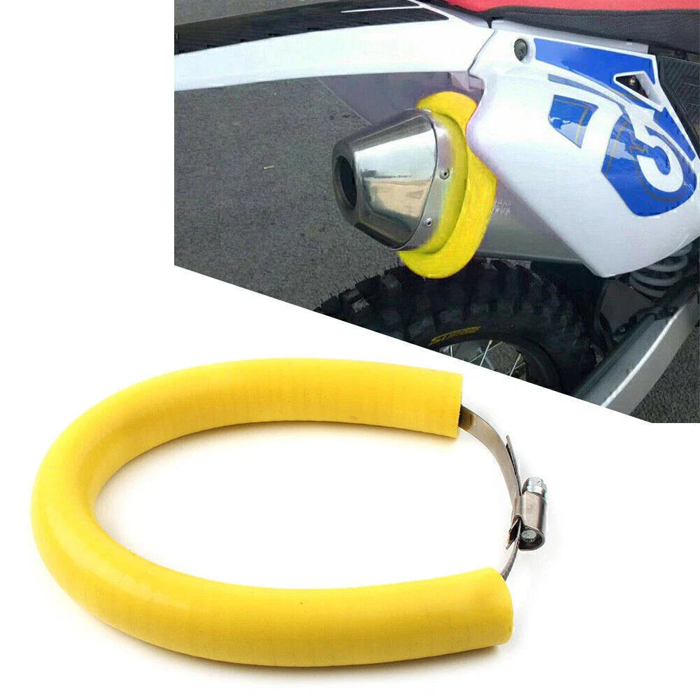 Yellow Motorcycle Exhaust Pipe Heat Shield Cover Guard for Universal Models