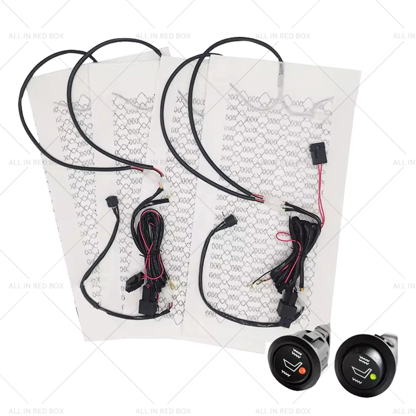 4 x 12V Universal Carbon Fiber Heated Seat Heater Kit for Car