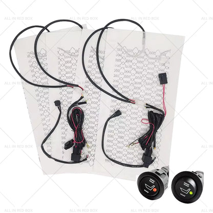 4 x 12V Universal Carbon Fiber Heated Seat Heater Kit for Car