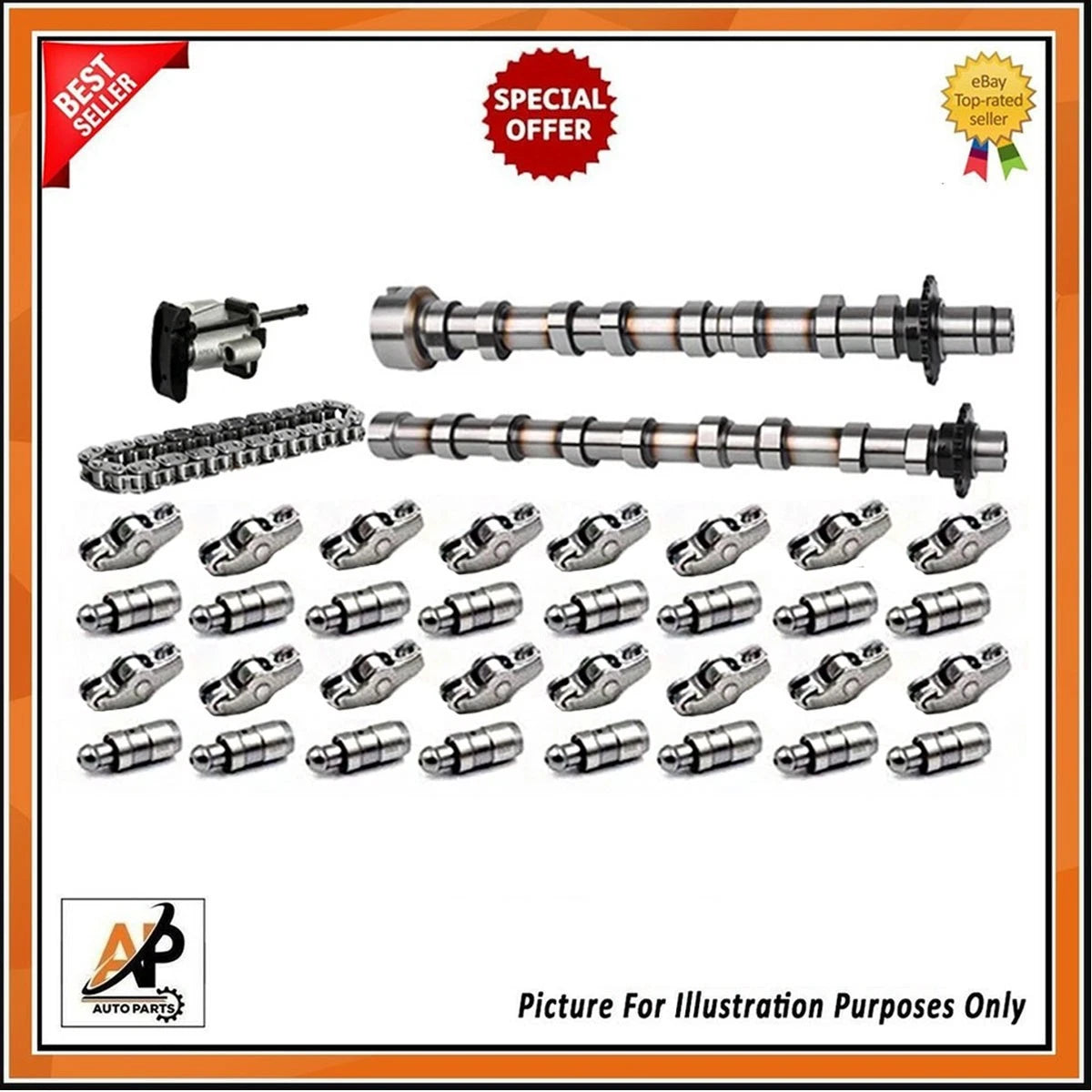 Camshaft Timing Chain Rocker Arm Kit Replacement for Citroën 2.0 HDI (2004–2010)