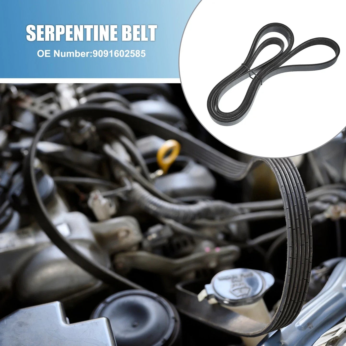 V-Ribbed Serpentine Belt for Chevrolet Corvette (1984)