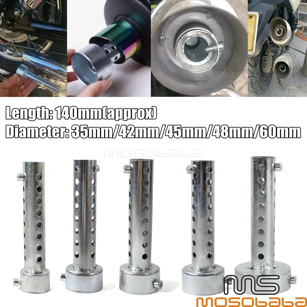 Steel Insert Exhaust Muffler Pipe 35/42/45/48/60mm for Motorcycle