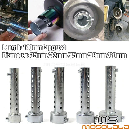 Steel Insert Exhaust Muffler Pipe 35/42/45/48/60mm for Motorcycle