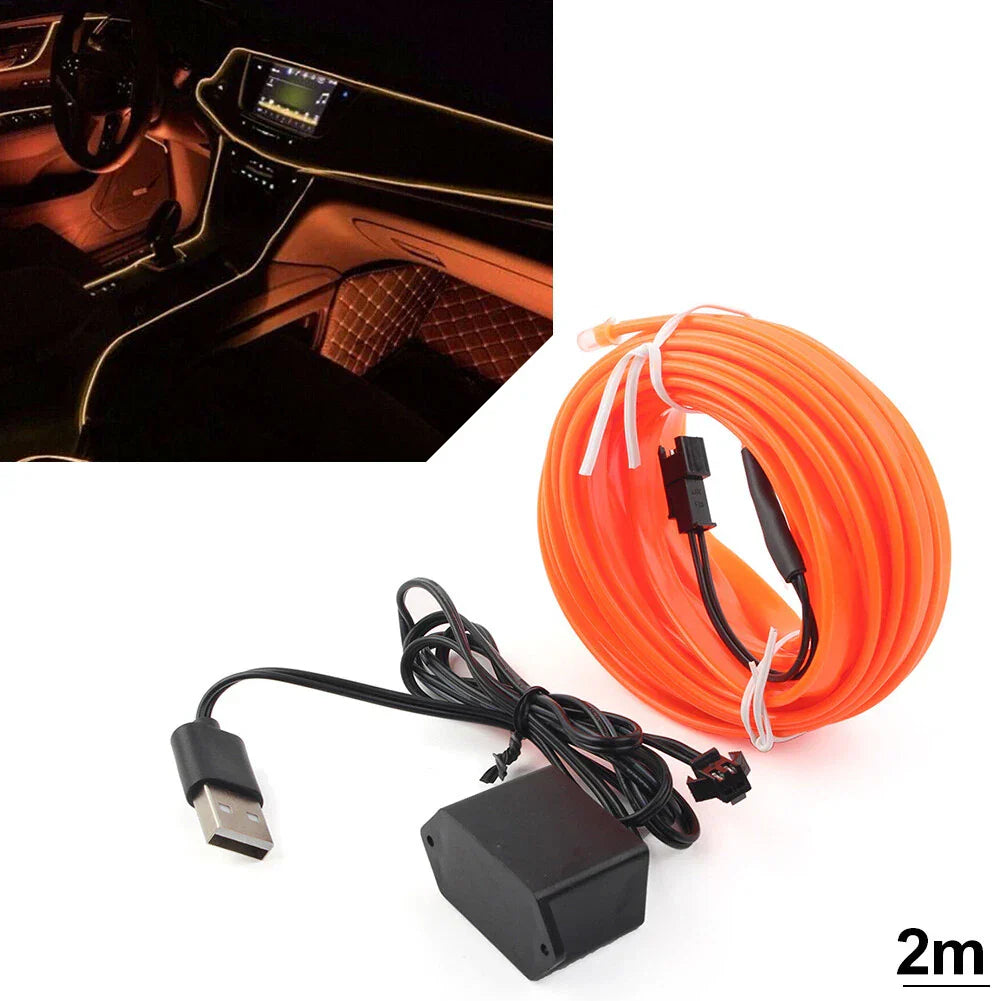 LED Car Interior Atmosphere Strip Lights USB Decoration Lamp Accessories