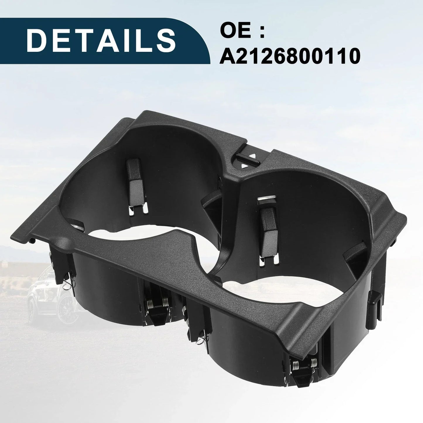Cup Holder for Mercedes-Benz E350 2010-2013 2 x Drink Holders