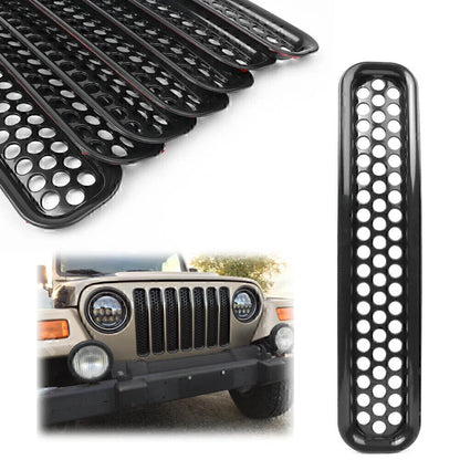 Grille Cover Insert Mesh for Jeep Wrangler TJ (1997-2006) Black