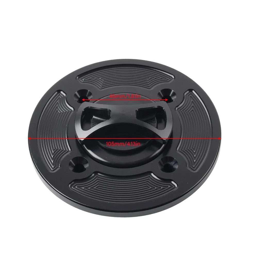 CNC Blue 4-Hole Gas Fuel Tank Cap Cover for DUCATI Panigale V4/S/R (2018-2021)