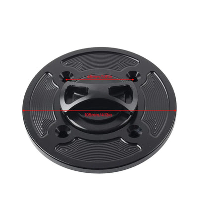 CNC Blue 4-Hole Gas Fuel Tank Cap Cover for DUCATI Panigale V4/S/R (2018-2021)