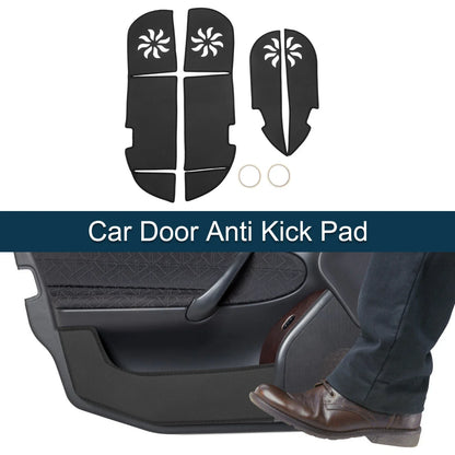Car Door Anti Kick Pad Sticker Protector for Lexus RX (2009-2014) Black 1 Set