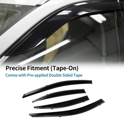 Window Deflectors for Honda Civic Sedan 2012 (2012) - Side Window Vent Visors Black