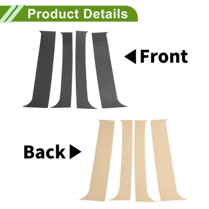 4 Pcs Pillar Window Trim for Chevy Blazer (1995-2005) Carbon Fiber Black