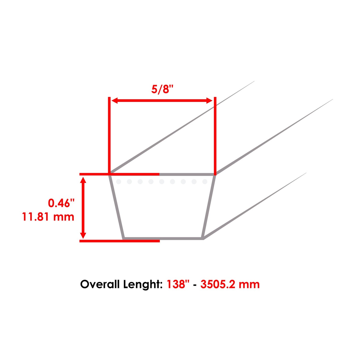 Deck Belt Replacement for Hustler Scag STCII 61 Raptor 938597 (2005–2018)