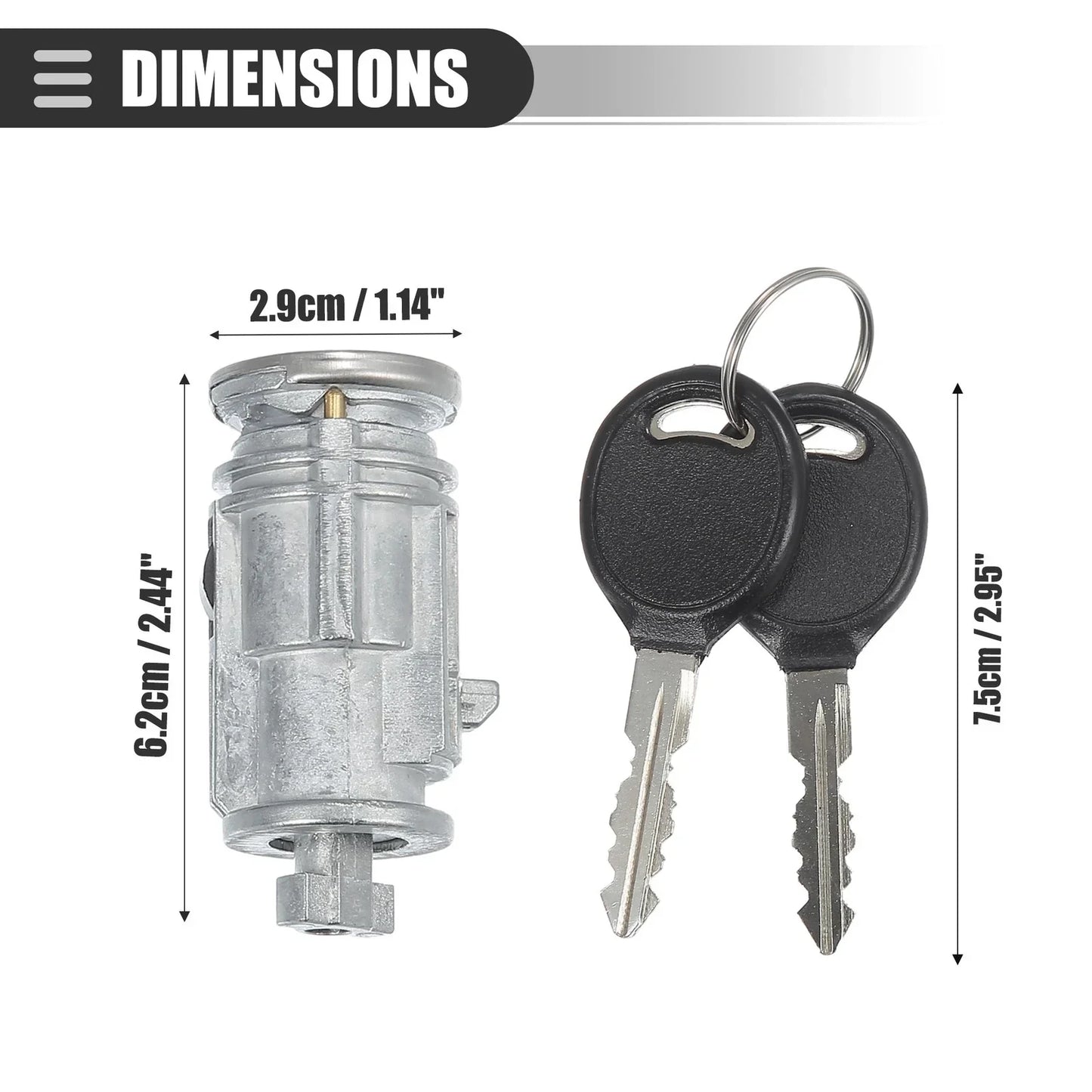 Ignition Switch Lock Cylinder Set with 2 Keys for Dodge Dakota (2005-2011)