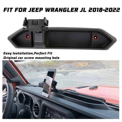 Dash Tray Mount Phone Holder for Jeep Wrangler JL (2018-2023)