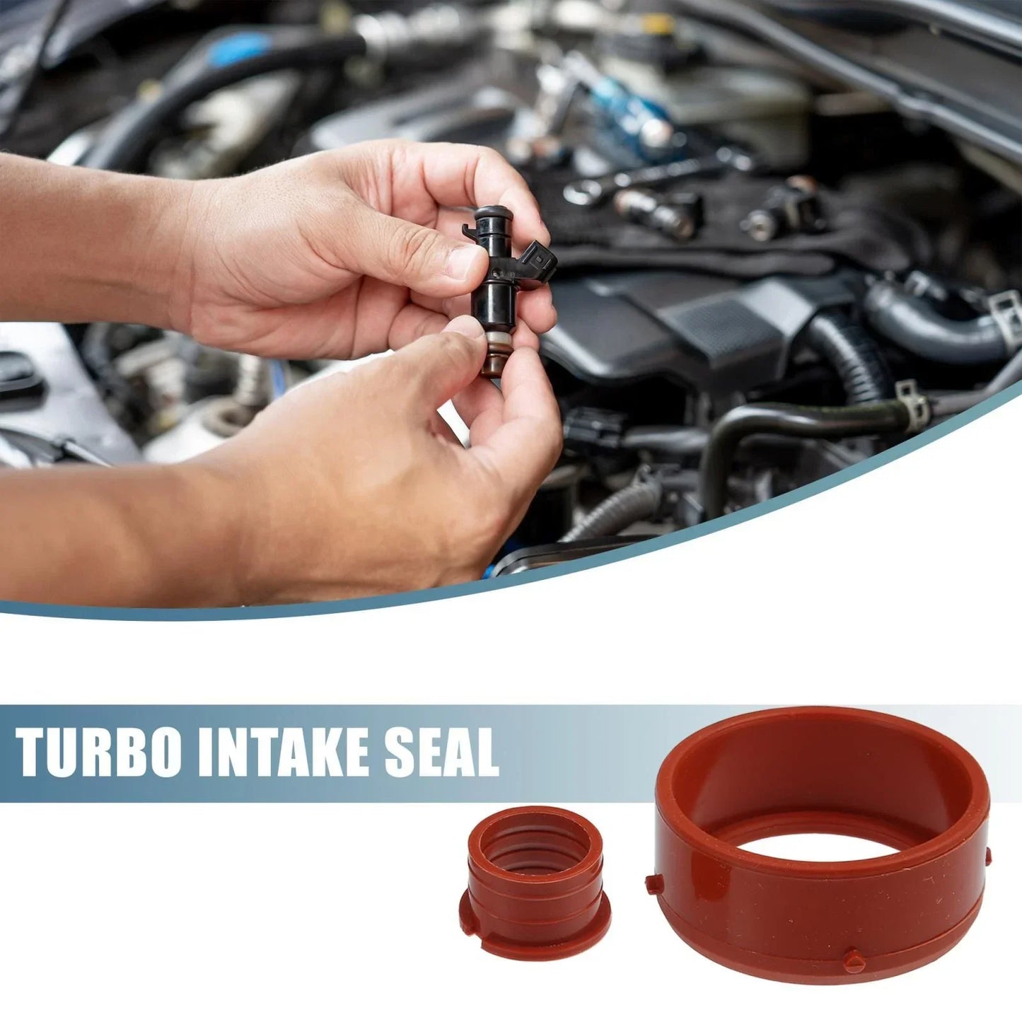 2 x Red Turbo Intake Seals for Mercedes-Benz R320 (2007-2008)