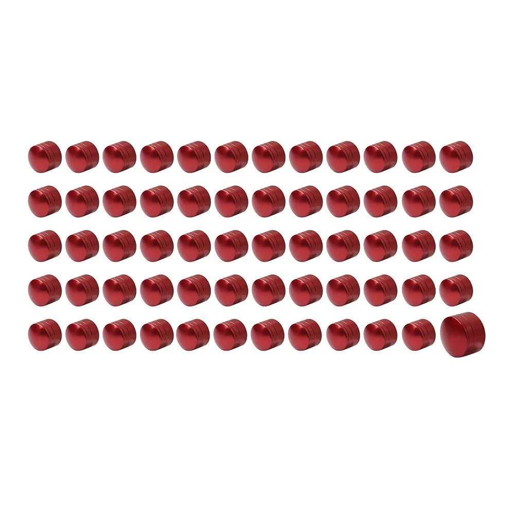 60x Red Engine Screw Caps for Harley Twin Cam Engines (1999-2017)