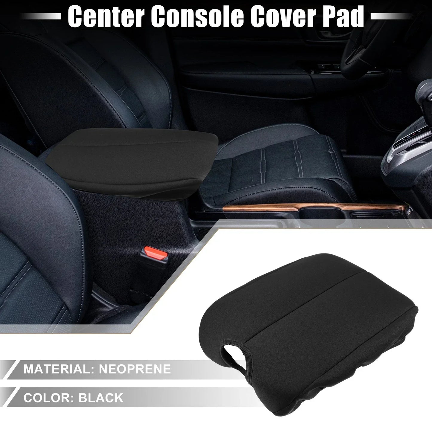 Car Center Console Armrest Cover Trim for Honda Accord (2008-2012) Black